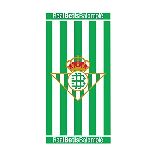 Real Betis Balompié Toalla de Playa Poliester, 70 x 140 cm, 500gr