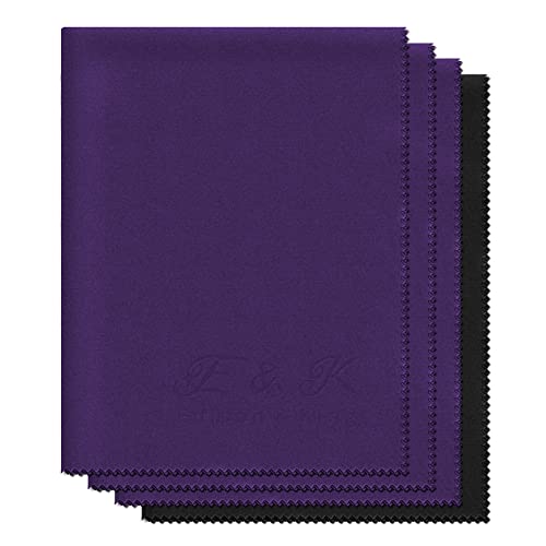 4x XXL Paños de limpieza de microfibra - extra grande (30x40cm) - 3x violeta & 1x negra