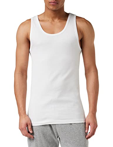 Nur Der Unterhemd LONGLIFE Doppelpack, 827767 Camiseta Interior, Blanco (Blanco 030), Medium (Pack de 2) para Hombre