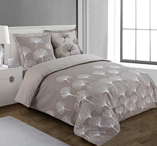 Vision - Juego de funda nórdica de 260 x 240 cm y 2 fundas de almohada surtidas, 65 x 65 cm, 100% algodón
