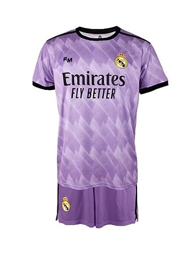 Real Madrid Conjunto - Personalizable - Camiseta y Pantalón Infantil Segunda Equipación Réplica Autorizada - Temporada 2022/2023 (4 Años)