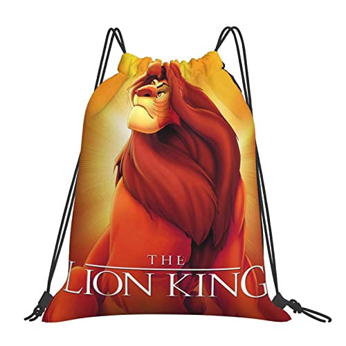 Mochila - The Lion King Sackpack Draw String Bag Cinch Bolsa de playa resistente al agua para mujeres, niñas, niños, gimnasio, compras, deporte, yoga