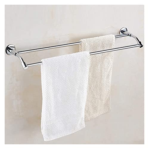 Toallero de cobre para colgar toallas de baño, barra de pared de doble barra para colgar toallas