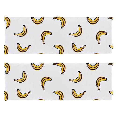 GIAPB 4Pcs Toallas de Gimnasio de Microfibra para Sudor,Toalla de Sudor de Yoga para Gimnasio en casa,Plátano de Frutas