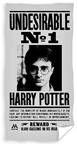 Jerry Fabrics Harry Potter – Toalla de playa – Harry Potter – Have You seen This Wizard – Undiserable No. 1 – 140 x 70 cm