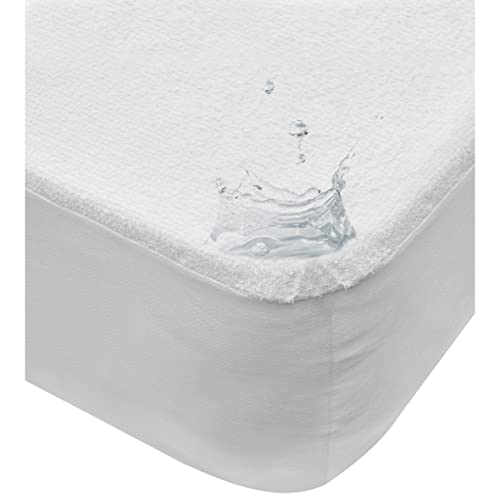 Protector de Colchón 150cm DECASATEXTIL® - Rizo Impermeable, Transpirable y Antiácaros para Protección Total- Diferentes Medidas- Blanco