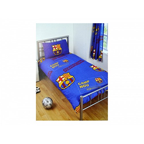 Oficial diseño Parche FC Barcelona Azul edredón Individual y Conjunto de un Solo Caso de Almohadas