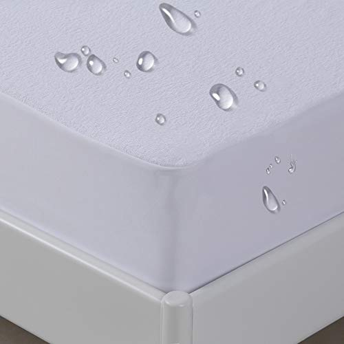 Amazon Brand - Umi - Protector de colchón Impermeable, algodón,colchón Laterales Son Impermeables -150x200cm