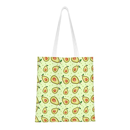 SJOAOAA Bananas - Bolsas de lona para mujer, bolsas de comestibles reutilizables, bolsas de viaje para el trabajo, viajes y compras, Fruta de aguacate, Talla única