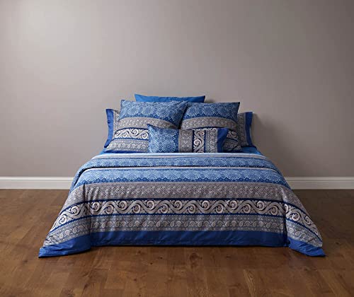 Bassetti Ropa de cama, algodón, azul, 135 x 200, 2 (1 funda nórdica, 1 funda de almohada)