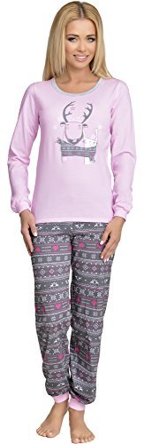 Merry Style Pijama Largo de 2 Piezas Mujer MSTR867 (Rosa/Grafito, S)