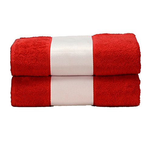 A&R Towels Subli-Me - Toalla de baño (70 x 140 cm), Color Rojo