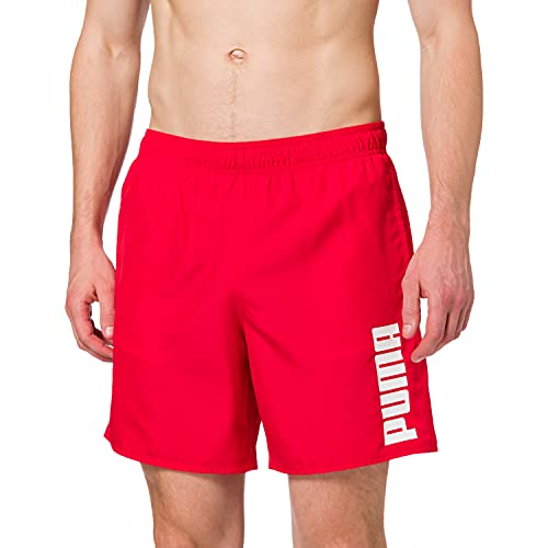 PUMA Hombre Swim Men's Mid Shorts Traje de baño, Rojo, M