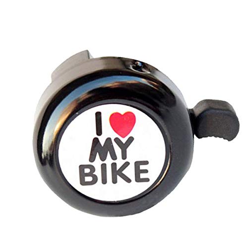Alarma de metal manillar bicicleta campana corazón bicicleta bocina Accesorios bicicleta funda nórdica con cremallera (negro, un tamaño)