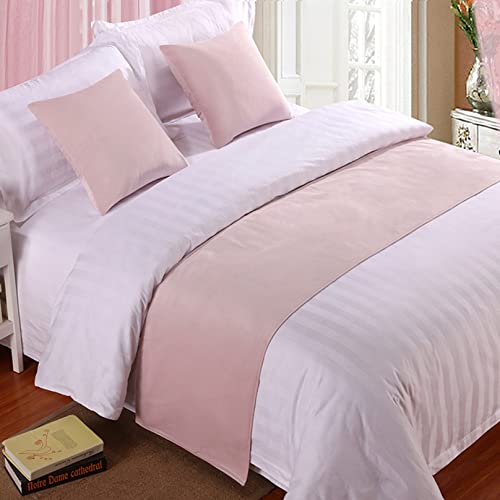 Caminos de cama de matrimonio, decoración de terciopelo suave, funda de cama de lujo, color rosa, para pies de cama, bufanda, toalla para hotel, dormitorio, sala de boda, 210 x 50 cm