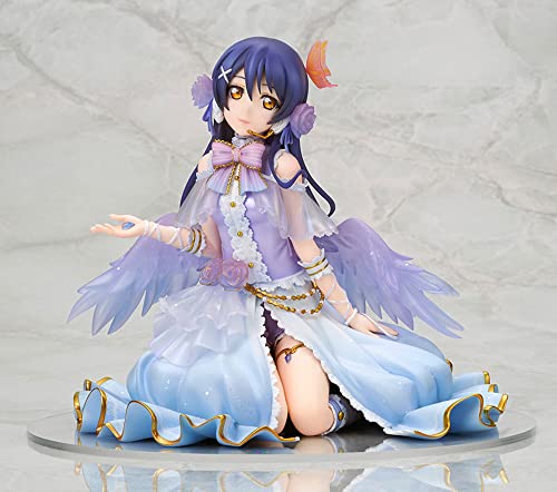 FABIIA 1/7 Figura de Anime Amor en Vivo! Festival de Ídolo Escolar UMI Sonoda White Day ARC Figura Completa, Linda Chica Waifu con Alas Arrodillado Pose de Estatuas de Personaje de Anime 16 Cm/6.3In