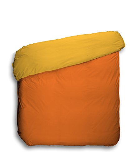 Play Basic Collection 104509.0 - Funda nórdica lisa reversible, 150 x 220 cm (para cama de 90 cm), color naranja caqui