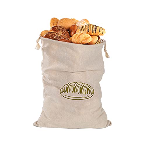 Bolsas Pan Lino, Bolsas Pan con Cordón, Bolsa Pan Ecológico, Bolsa Pan Reutilizable Bolsa Pan Orgánico Bolsas Almacenamiento Pan Bolsa Almacenamiento Alimentos para Pan Frutas Verduras