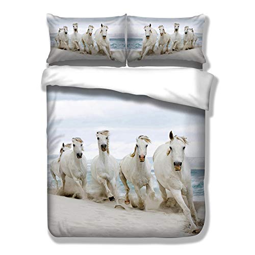 La Ropa de Cama 3D es súper Suave y cómoda. 240x220 cm Caballos Animales Juegos de Cama 3D Funda nórdica Twin Single Double Queen King Ropa de Cama 3pcs