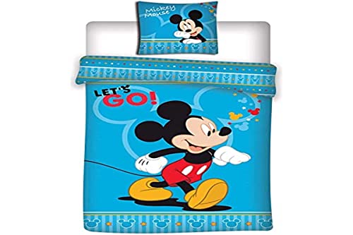 Aymax Disney Mickey Mouse Bed Linen Set 140 x 200 cm + 63 x 63 cm