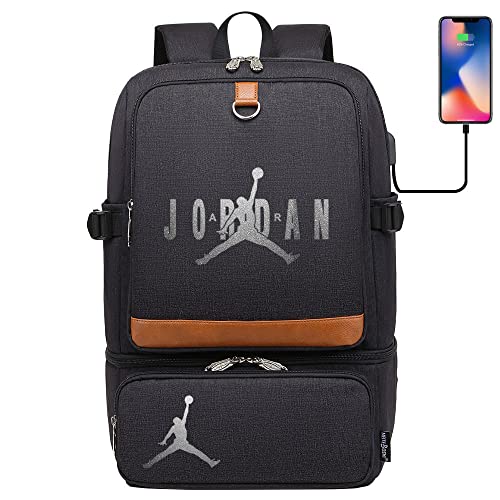 DBODHI Mochila de viaje bolsa para ordenador portátil, bolsa para mantener caliente el almuerzo, bolsa de regalo para los aficionados al baloncesto Pattern&11