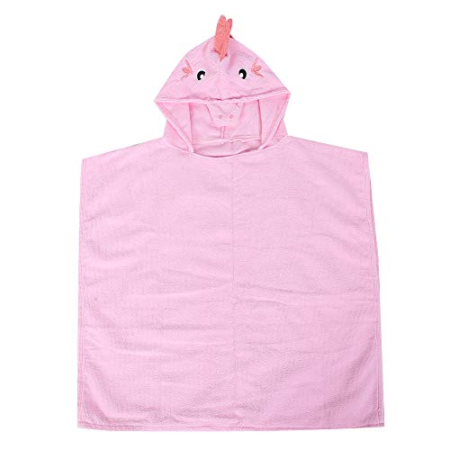 Compras Locas Toalla de Felpa Infantil, Toalla de baño de bebé de Dibujos Animados Suave ecológica, para niños de 3 a 6 años de Edad Uso en el hogar(Pink Pig)