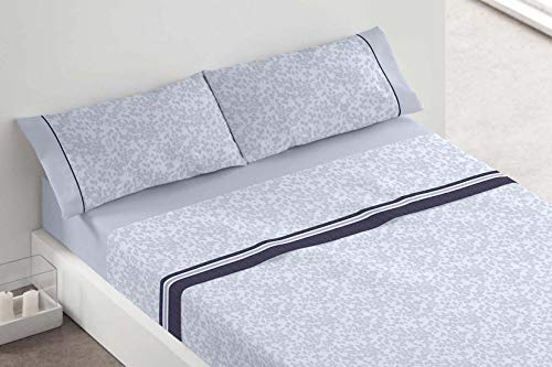 Burrito Blanco | Juego sábanas Color Azul 688 | para Cama de 105 cm (+ Medidas Disponibles) | Sábanas 105