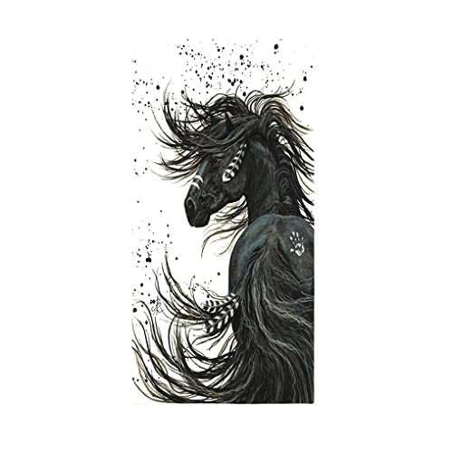 HNHDDZ Toalla de Playa 3D Animales Caballo Lobo Flamenco Gato Unicornio Imprimir Toalla de baño Grande Playa Manta Verano Natación Toalla Rectangular (Estilo 2,70x150 cm)