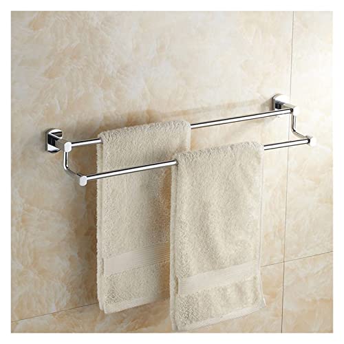 Toallero de toallero, toallero de bronce grueso, barra de toalla de doble polo, estante de baño alargado 30-100 cm/30 cm (tamaño : 90 cm)