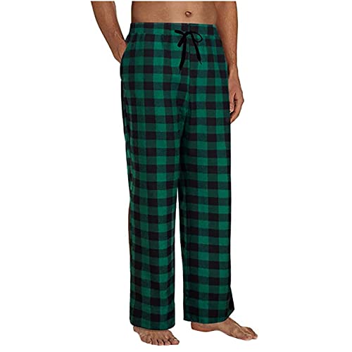 Pantalones para Hombre Pantalones de Pijama Moda impresión a Cuadros Casual Chándal de Hombres Yoga Jogging Pants Trend Largo Pantalones cómodo Suelto Pantalones de casa