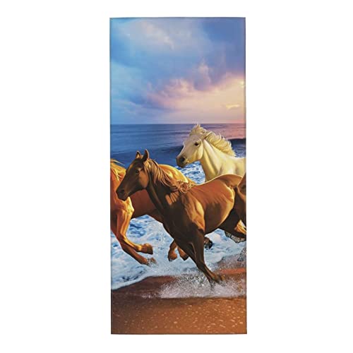 SAINV Toalla absorbente de caballos en la playa de 12 x 27.5 pulgadas para baño, playa, despedida de soltera, lavable a máquina y reutilizable