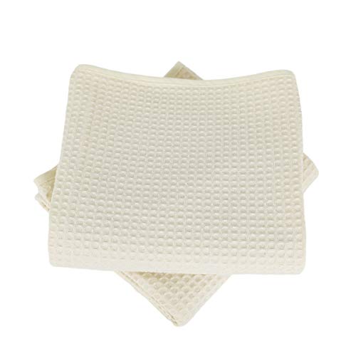 LiNANDELLE – Juego de 2 toallas de algodón de 57 hilos de nido de abeja Week End