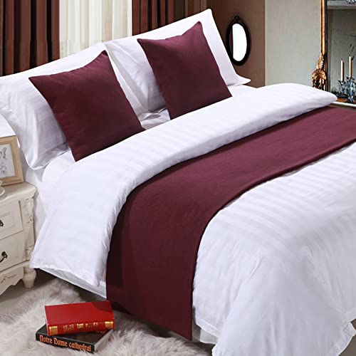 TTiiLoe Caminos de cama suaves, color fucsia, no se decolora, decoración del hogar, bufandas de cama, toalla moderna para el extremo de la cama, 180 x 50 cm