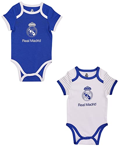 Real Madrid - Set de 2 x Body Real - Colección oficial para bebé niño de 12 meses