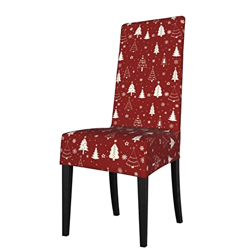 losolese Fundas para sillas Árbol de Navidad Navidad Rojo Año Nuevo Protector de Asiento Estiramiento Silla de Comedor Funda de Asiento Funda para sillas