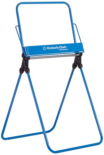 Kimberly-Clark Professional Dispensador de paños en rollo grande en soporte de suelo 6154, azul