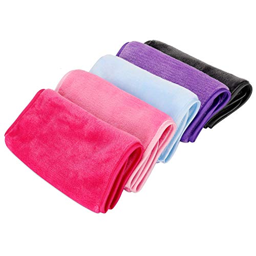 5 piezas paño desmaquillante reutilizable toalla de limpieza facial lavable Almohadillas de microfibra para todo tipo de pieles