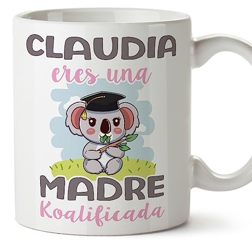 MUGFFINS Tazas Personalizadas para MADRE/MAMÁ - En Español - Koalificados Personalizados - 11 oz / 330 ml - Regalo personalizable original y divertido