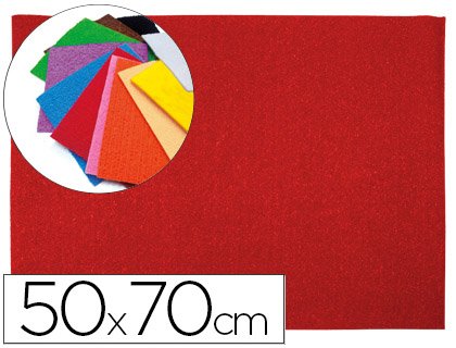 Liderpapel - Goma eva 50x70cm 60g/m2 espesor 2mm textura toalla rojo (10 unidades)