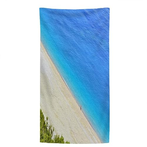 Boceoey Océano Toalla de Playa Grandes Azul Toallas Playa de Microfibra, Toalla de Baño Antiarena Secado Rapido, Toallas Playa para Piscina Gimnasio Sauna Viaje, 100x200 cm