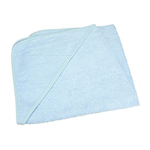 A&R Towels Babiezz - Toalla de bebé con Capucha, tamaño Mediano, Azul Claro, Azul Claro, Azul Claro, Talla única, 75 x 75 cm
