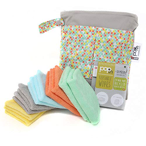 Close,toallitas lavables y reutilizables de bambú para bebes, paquete de 10 unidades, pastel