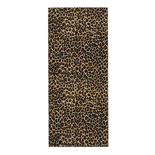 SAINV Linda toalla absorbente de leopardo de 12 x 27.5 pulgadas para baño, playa, despedida de soltera, lavable a máquina y reutilizable