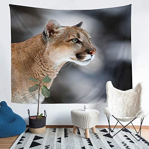 Manta de pared con diseño de animales de safari en 3D, para niños, niñas, adolescentes, gato salvaje americano, funda de edredón, transpirable, para colgar en la pared, tapiz de decoración de habitac