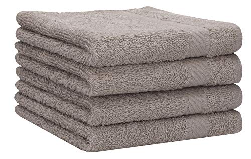 Betz Paquete de 4 Toallas de Ducha Palermo 100% algodón 70x140 cm Toallas de baño Deporte Color Gris Piedra