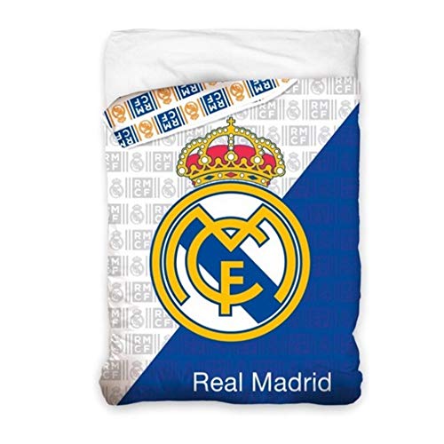 Real Madrid NI-RM192011 Ropa de Cama, 100% Poliester 250 gsm, Azul, único