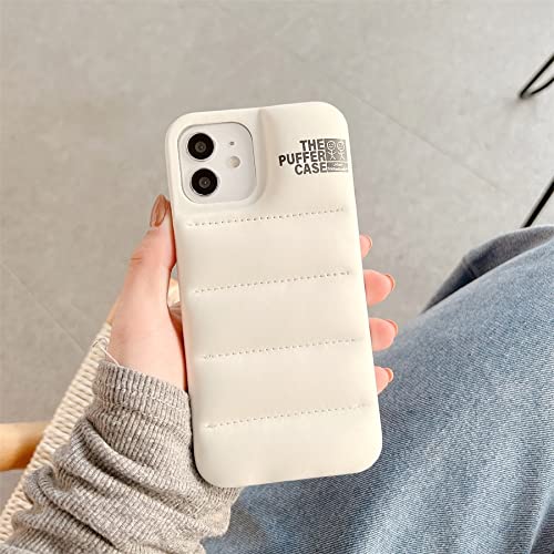 WIA, The Puffer Case para iPhone 11 de 6,1 pulgadas 2019, funda protectora 3D de lujo con funda de edredón suave para iPhone 11 de 6,1 pulgadas (blanco)