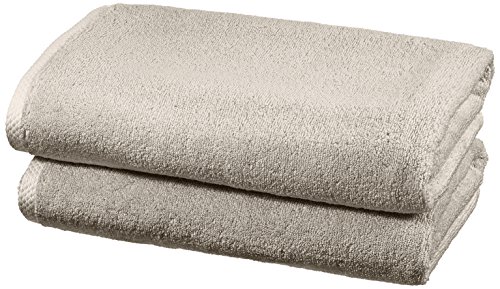 Amazon Basics - Juego de 2 toallas de secado rápido, 140 x 70 cm, Gris
