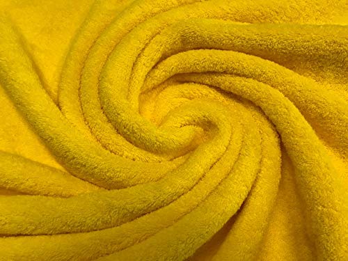 tela de rizo, color amarillo, tela de toalla, algodón 100%, albornoces, cambiadores, tela por metros, 1 metro x 160 cms, ENVIOS GRATUITOS