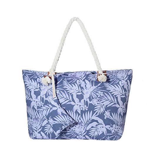 DonDon Bolso de playa grande impermeable con cremallera bolso de hombro St Tropez